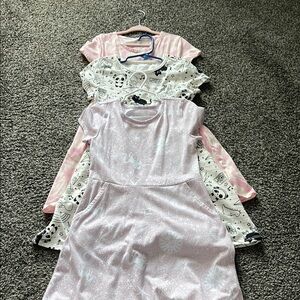 Set of Three Pink and White Dresses. Worn once, all w/pockets